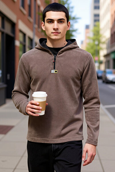 BENERLY Ανδρικό φούτερ με κουκούλα και φερμουάρ, λειτουργικό, ανθεκτικό, ποιο...