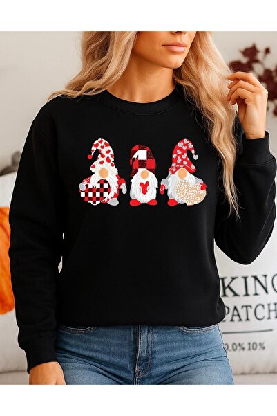 OEM 100% Cotton Sweatshirt Black Christmas