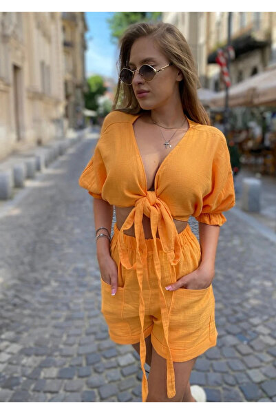 OEMN Women's Casual Summer Outfit - Top and Shorts Set