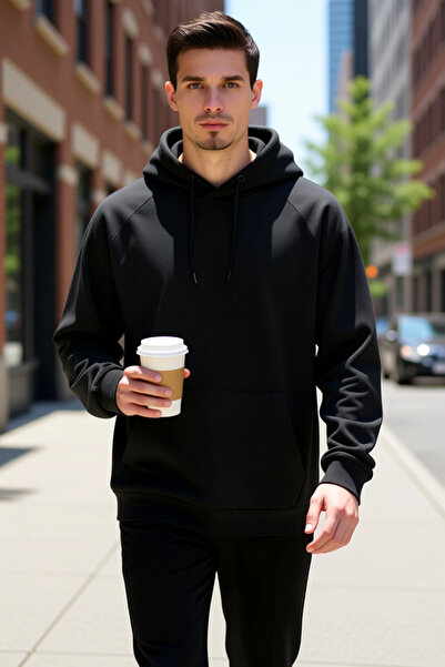 BENERLY سترة رياضية للرجال بغطاء رأس ستاندرد أكم قصة فضفاضة كول بتصميم عملي و...