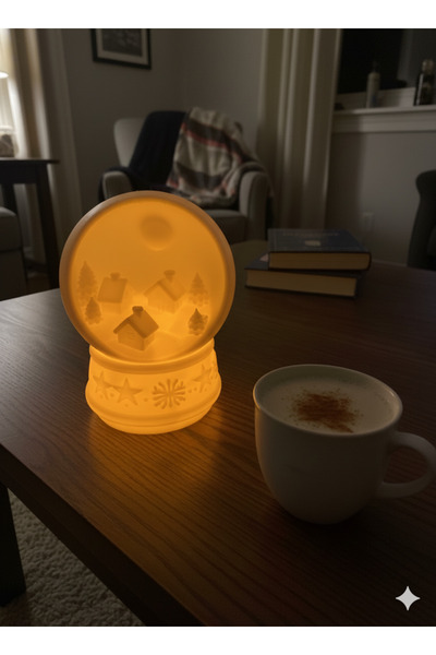 SamilaCraft Led Mumlu Dekoratif Mini Kış evi