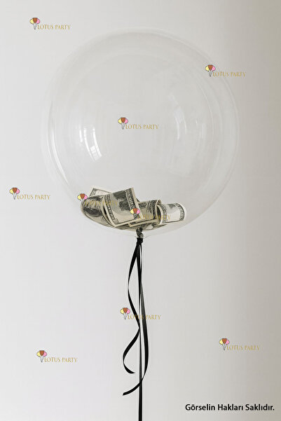 LOTUS PARTY Dolarlı Balon Seti - Dolarlı Balon Şeffaf Balon Dolar Pvc Şeffaf ...
