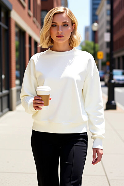 BENERLY Ženska okrugla kragna majica sa niskim rukavima, dugim rukavima, stan...