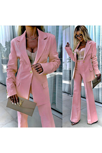 OEMN Compleu dama sacou si pantaloni office - Beatrice - roz