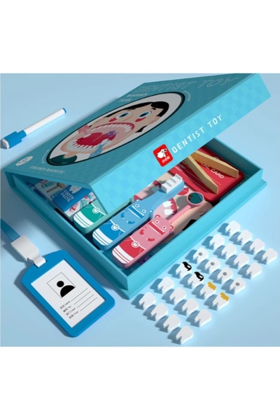 OEM Montessori Wooden Toothbrush Dentist Simulation Toy for Kids