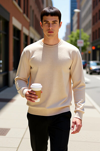 BENERLY Ανδρικό φούτερ με λαιμόκοψη ποδηλάτου, κανονική εφαρμογή, λειτουργικό...