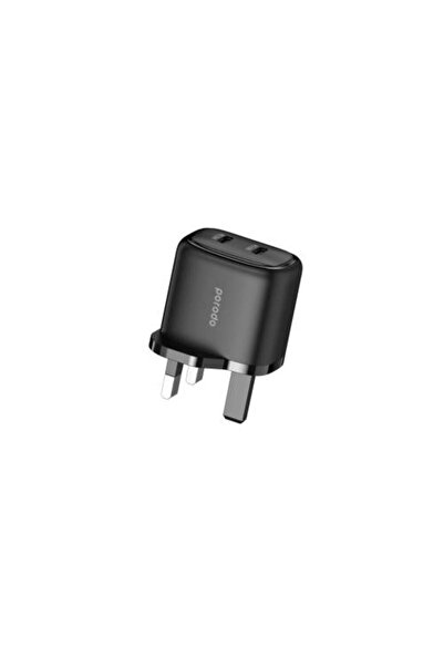 porodo 40W Dual USB-C PD Wall Charger - Black