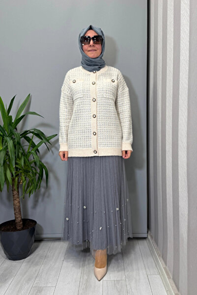 Ghisa Cardigan Ecru 26Kgshrk3307