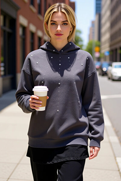 BENERLY سترة نسائية بغطاء رأس بأكمام منخفضة قصة فضفاضة ذات جودة عملية ومتينة ...