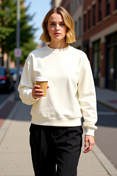 BENERLY Hanorac de damă cu gât turnat și mâneci scurte, 100% bumbac, funcțion...