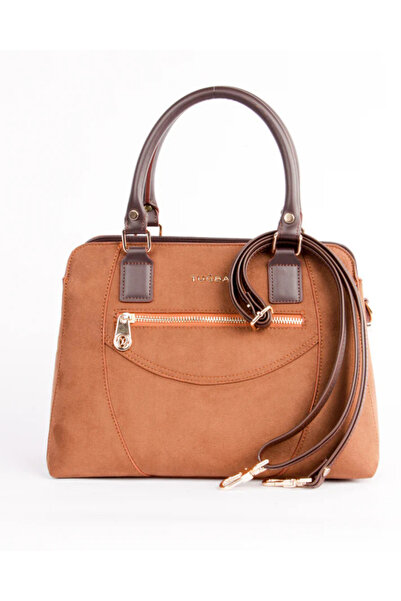 Tuğba Women's Shoulder Bag with Front Pocket and Adjustable Strap T4834