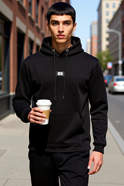 BENERLY Ανδρικό φούτερ με κουκούλα και στάνταρ μανίκια, κανονική εφαρμογή, με...