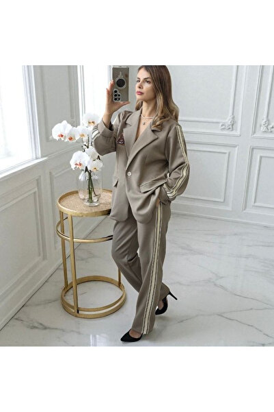 OEMN Casual Oversized Suit with Side Stripes and Light Jacket – Universal Size L–2XL