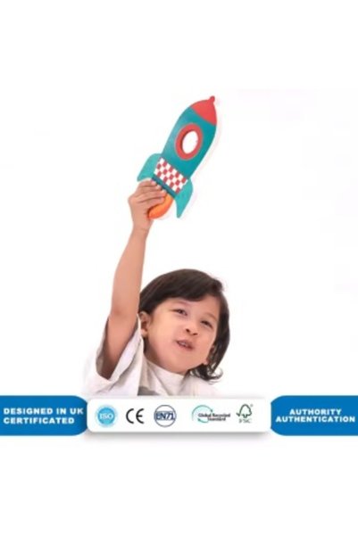 OEM Lupă din lemn, formă de racheta cu desene