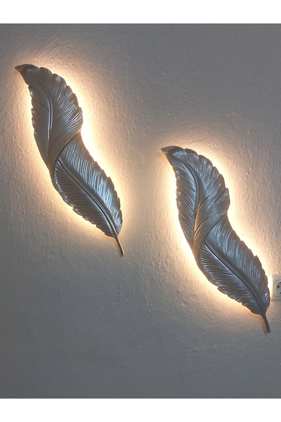 BİRGÜL HOME Tüy Aplik Letli Dekoratif Obje Polyester Mazemeden Üretilmistir A...