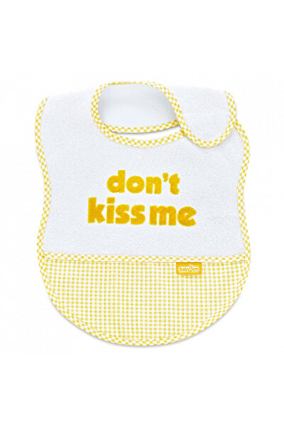 Babyjem Bavetă din bumbac Don't Kiss Me (Culoare: Roz)