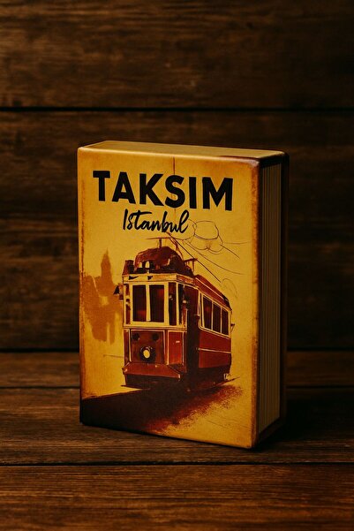 VALENZA STORE Kutu Kitap Taksim Ahşap Suni Deri Kaplı Dekoratif Hediyelik