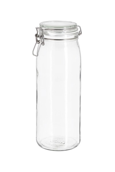 IKEA QUİCK Sızdırmaz Kapaklı Cam Kavanoz 2 Litre Saklama Kavanozu Şeffaf Turş...