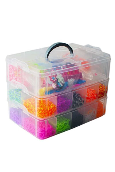 Supermarketul Copiilor Set Multicreativ Trendy pentru Copii Accesorii pentru realizarea Bratarilor din Elastic, 9000 piese