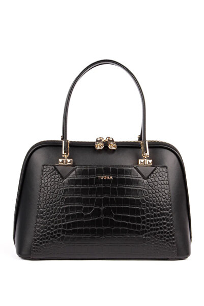Tuğba Becca Crocodile Patterned Long Strap Women's Shoulder Bag T4409