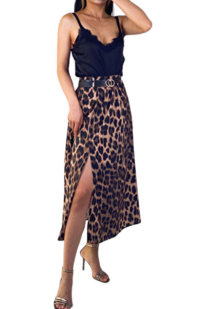 OEMN Set din doua piese maieu si fusta lunga - Famme - leopard2