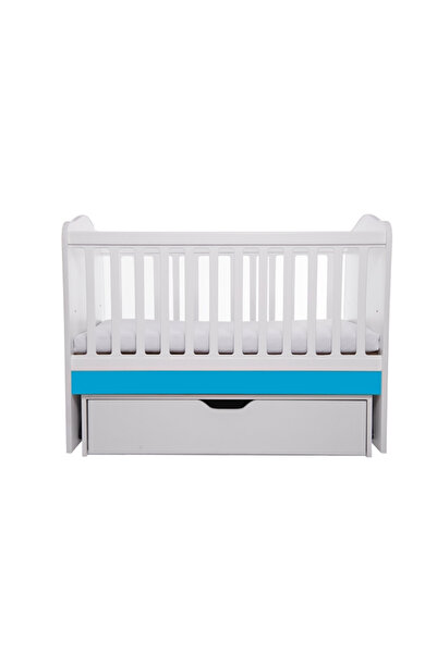 Vessanti Como Rocking Crib - White and Blue