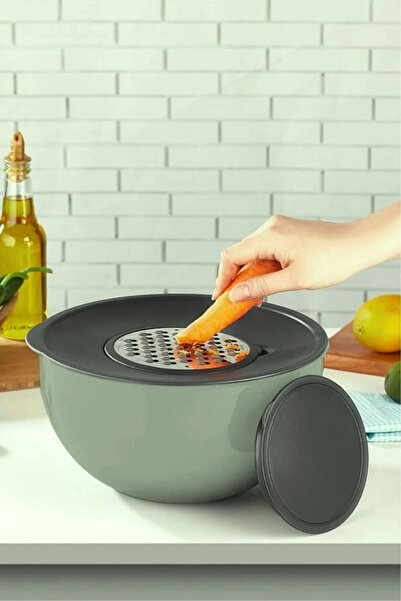 Ahinur Mutfak وعاء خلط وتخزين ذكي مع مبشرة 24 سم