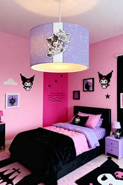 EVPANYA Sevimli Kedi ve Kuromi Desenli Çocuk Odası Avize