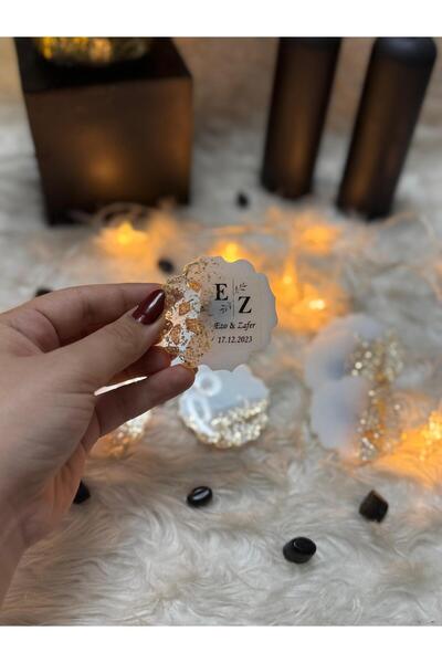 Ezoyılmazcollection Epoksi Magnet 20 Adet Nişan Magneti (Söz,Nişan,Kına,Düğün...