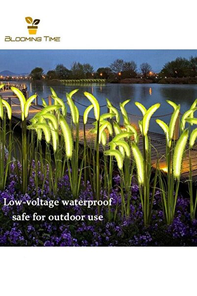 BLOOMING TIME مصباحان يعملان بالطاقة الشمسية على شكل ذيل كلب - مصابيح حديقة خ...
