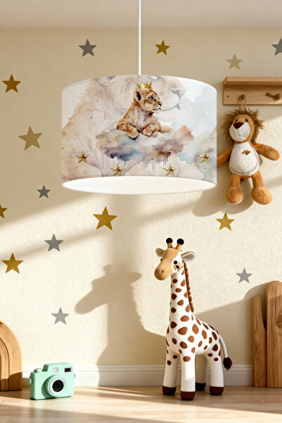 EVPANYA Yavru Kral Aslan Desenli Çocuk Odası Avize