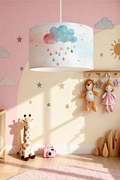 EVPANYA Hayal Bulutu Desenli Çocuk Odası Avize