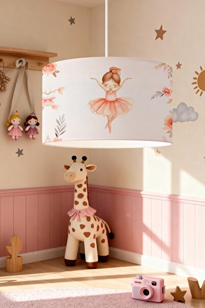 EVPANYA Küçük Balerin Prenses Desenli Çocuk Odası Avize