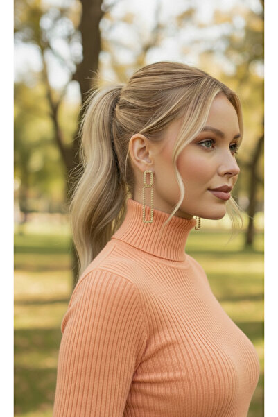 K-ODEA BUTİK Women's Transitional and Winter Oranj Knitwear Body