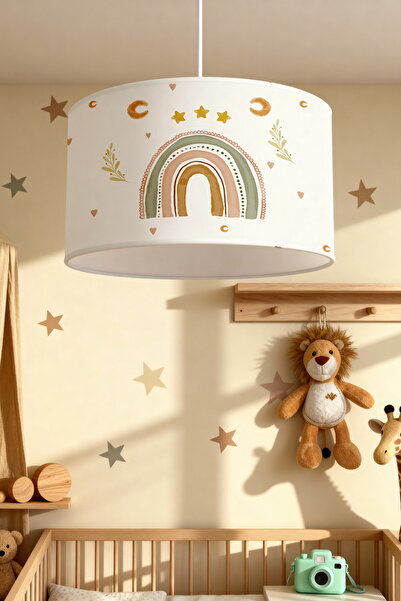 EVPANYA Yıldızlı Gökkuşağı Desenli Çocuk Odası Avize