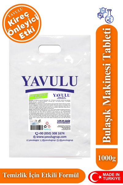 yavulu Bulaşık Makinesi Tableti Üç Etki Tek Tablette Torba Poşete 1000Gr
