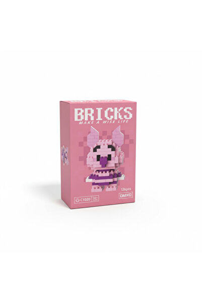 Bohem kutusu Bricks Piglet Karakter Figürü 3D Mini Yapboz Yapı Oyuncak Oyuncak