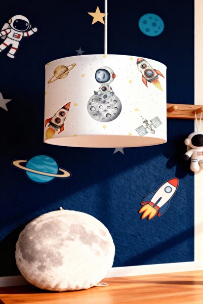 EVPANYA Aydaki Astronot Desenli Çocuk Odası Avize
