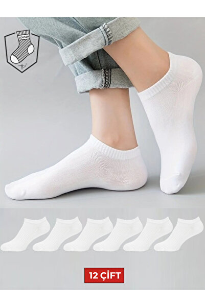 Cousen 12' Li White Unisex Cotton Booties Socks Set Daily Sports Cool Comfort