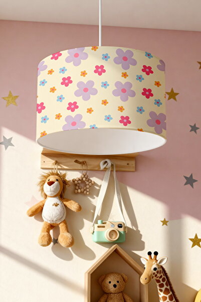 EVPANYA Çiçek Bahçesi Desenli Çocuk Odası Avize