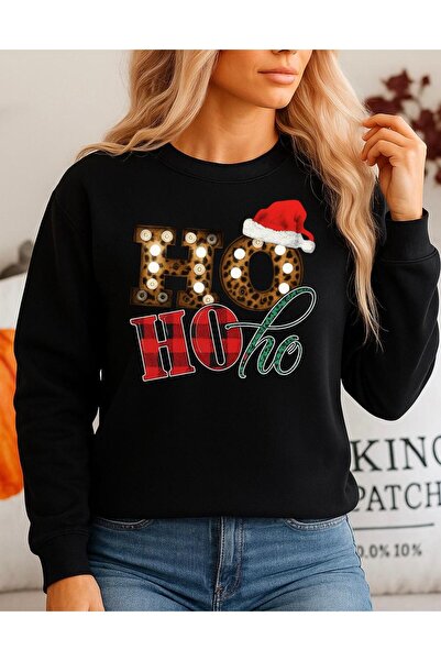 OEM Hanorac negru 100% bumbac Hohoho