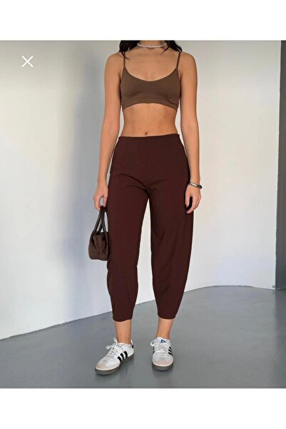 PLUSPAUSS Scuba Fabric Baggy Model Balloon Pants P101