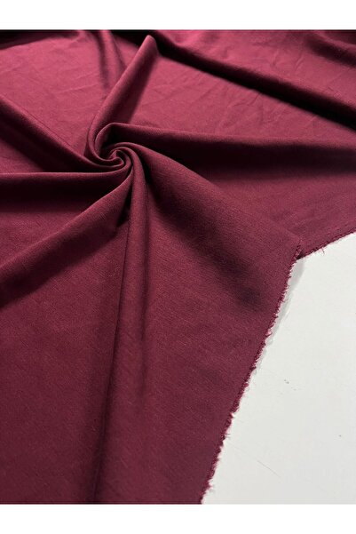 Kumaş sever قماش قطني ممشط بلون بورجوندي، قماش سميك ومرن، قماش عالي الجودة للسترات والبدلات الرياضية