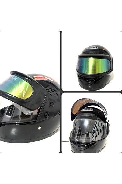 unco Modular motorcycle helmet - Model Black Shadow, Vizieră Dublă & Design Elegant
