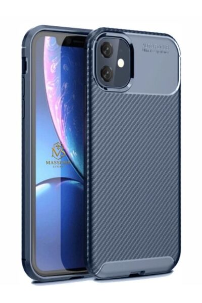 Massemr حافظة آيفون 11 ذات غطاء كربوني بتركيز تلقائي، حماية ممتازة ممتصة للصد...