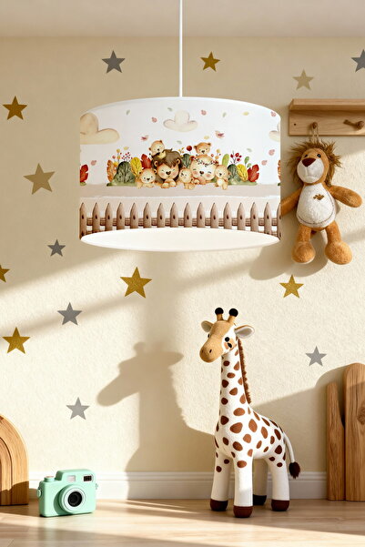 EVPANYA Aslan Ailesi Desenli Çocuk Odası Avize