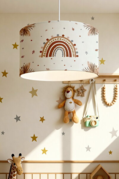 EVPANYA Kenar Botanik Gökkuşağı Desenli Çocuk Odası Avize