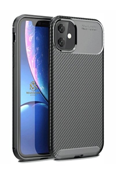 Massemr حافظة آيفون 11 ذات غطاء كربوني بتركيز تلقائي، حماية ممتازة ممتصة للصد...