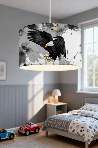 EVPANYA Amerikan Kartalı Desenli Çocuk Odası Avize