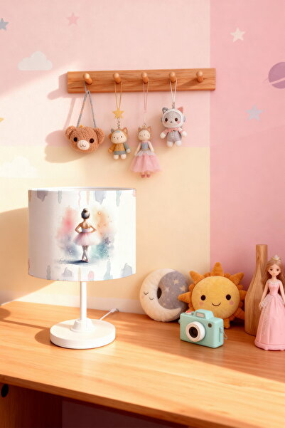 EVPANYA عاكس الضوء لغرفة الأطفال بنمط راقصة الباليه الملونة باللون البودرة